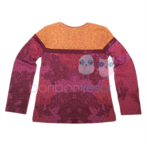 Desigual Kidswear Albero Heart Motif Top | Tops & T-Shirts | Bon Bon Tresor