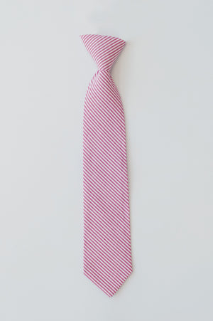Foxy Fellow Alfie Red Stripe Neck Tie | Ties & Belts | Bon Bon Tresor