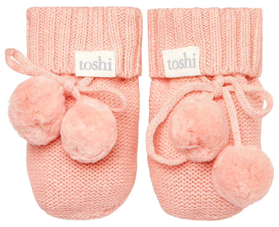 Toshi Organic Booties Marley Blossom | Booties & Mittens | Bon Bon Tresor