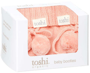 Toshi Organic Booties Marley Blossom | Booties & Mittens | Bon Bon Tresor