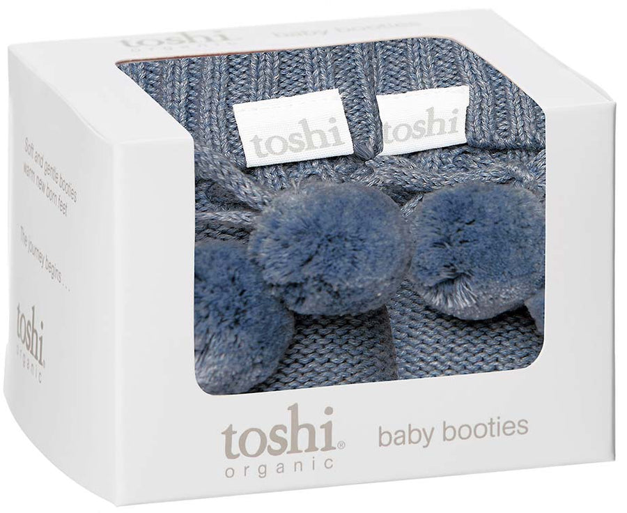 Toshi Organic Booties Marley Moonlight | Booties & Mittens | Bon Bon Tresor
