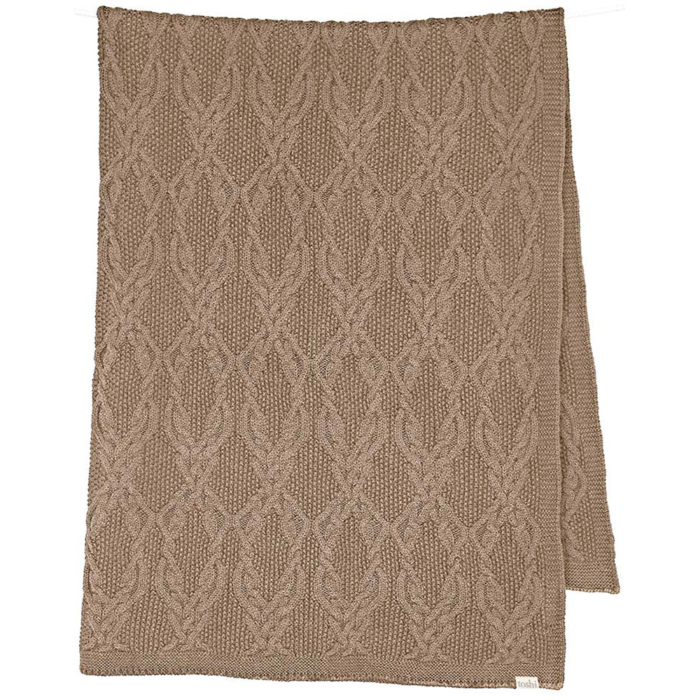 Toshi Organic Knit Blanket Bowie Cocoa | Blankets | Bon Bon Tresor