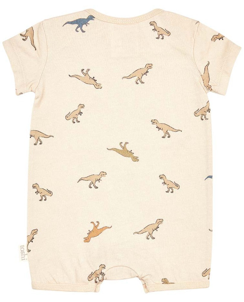 Toshi Onesie Short Sleeve Dinosauria | Rompers & Playsuits | Bon Bon Tresor