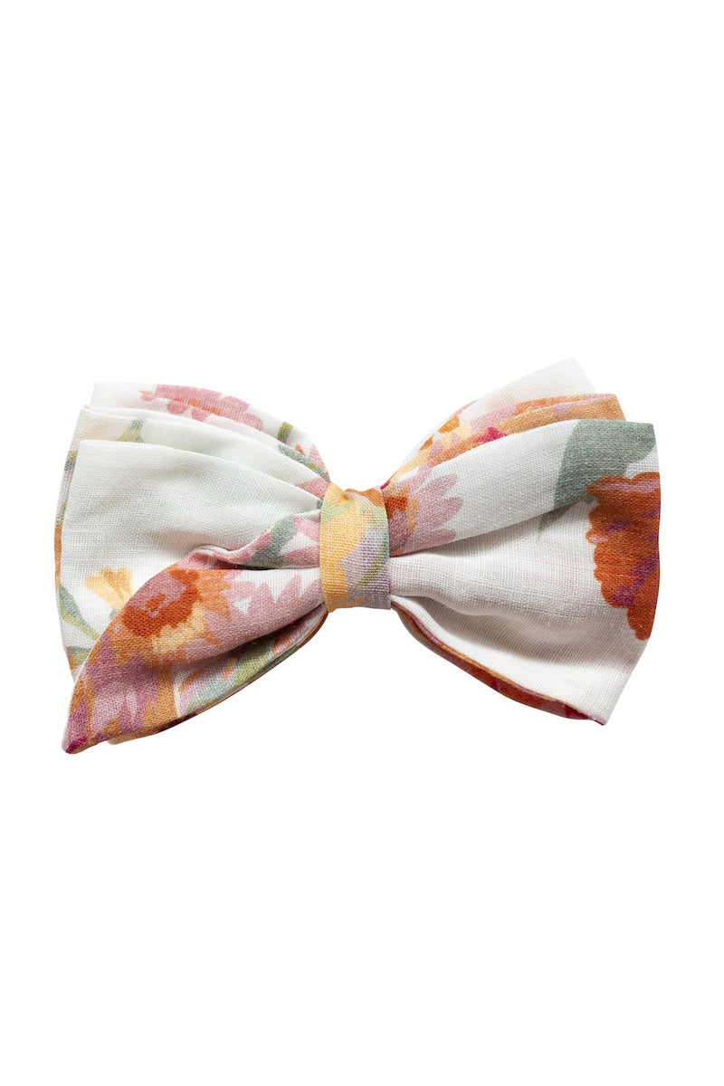 Sofia The Label Bow Hair Clip Sunset Floral | Hair Accessories | Bon Bon Tresor