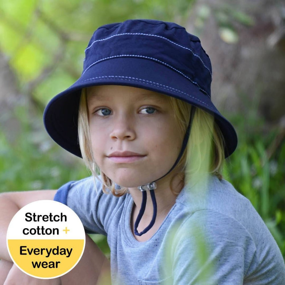 Bedhead Hats Kids Bucket Hat Navy | Sun hat | Bon Bon Tresor