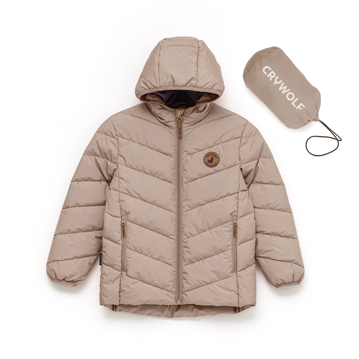 Crywolf Eco Puffer Jacket Camel | Coats & Jackets | Bon Bon Tresor
