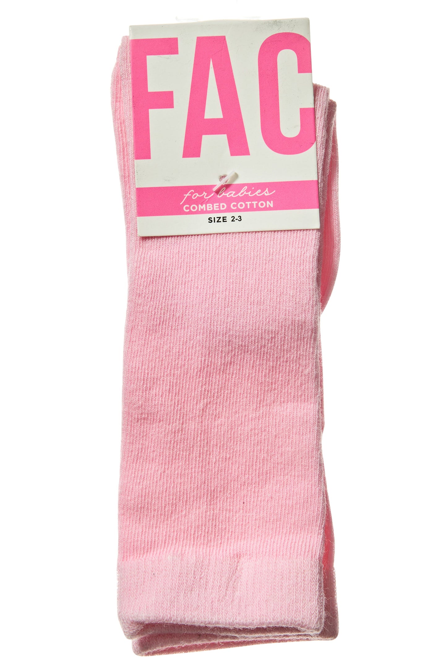 FAC Baby Combed Cotton Knee High Sock - Pink | Socks | Bon Bon Tresor