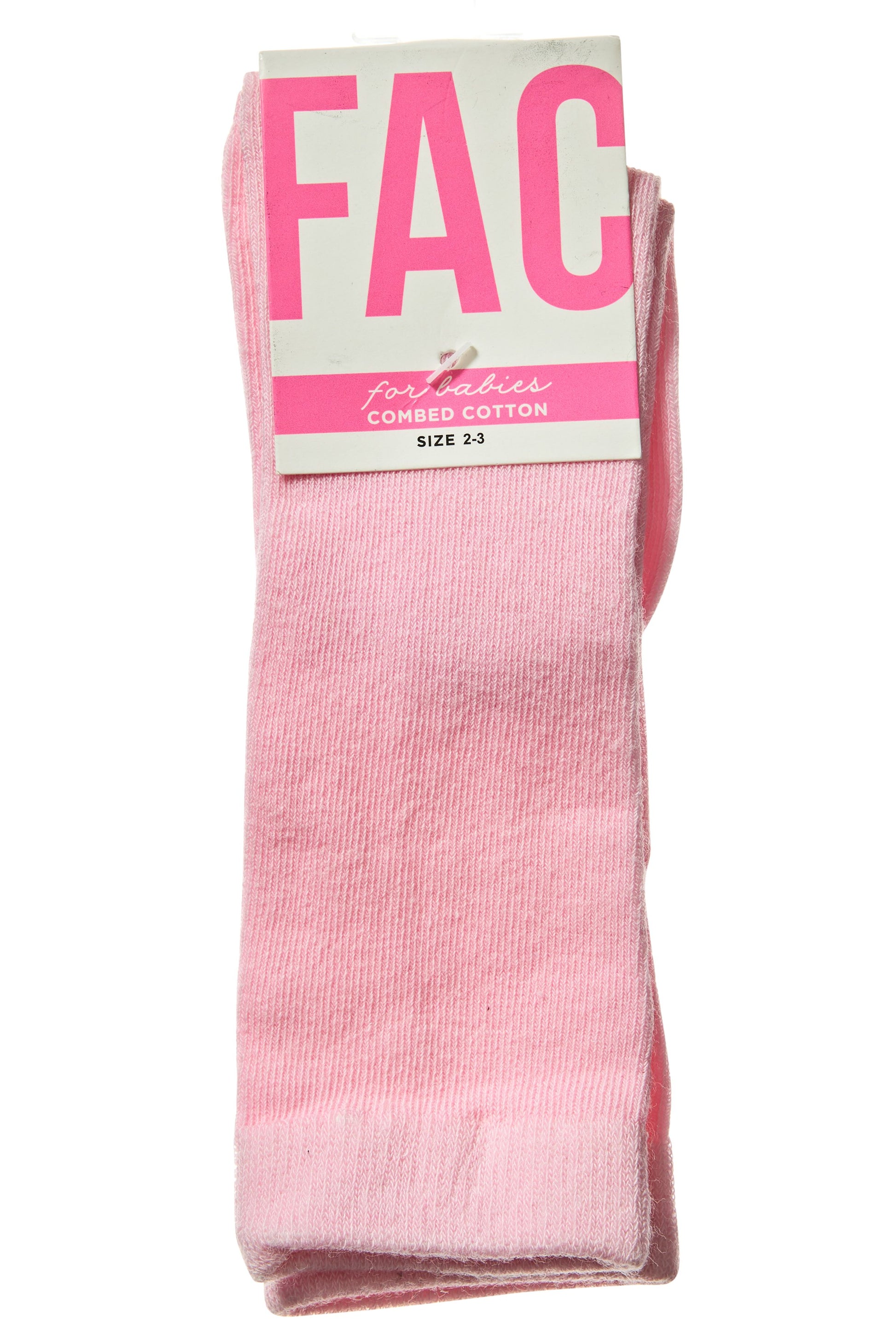FAC Baby Combed Cotton Knee High Sock - Pink | Socks | Bon Bon Tresor