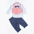 Angel Baby 4 Piece Red/Navy Suit | Christening Suits & Sets | Bon Bon Tresor