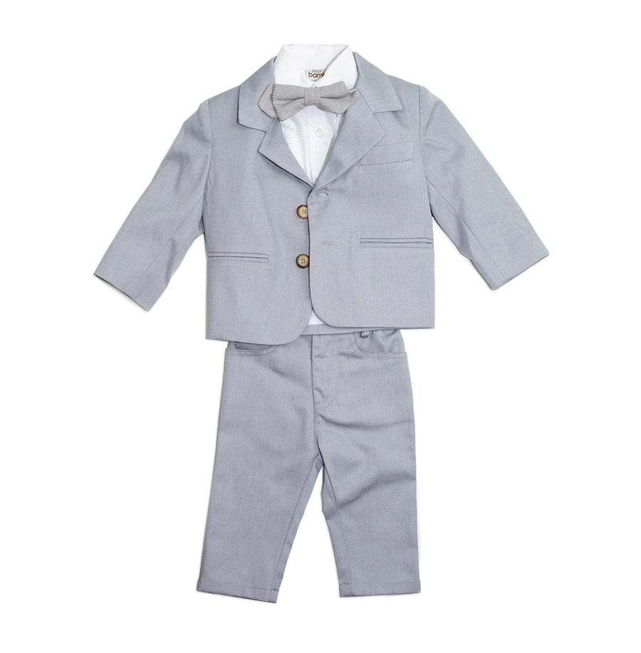 Dolce Bambini - Baby Boy 4 Piece Light Grey Suit | Suits & Sets | Bon Bon Tresor