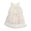 Dolce Bambini - Girls Linen Lace Applique Dress | Party Dresses | Bon Bon Tresor