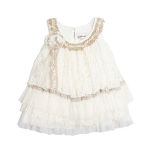 Dolce Bambini - Girls Lace Applique Party Dress | Dresses | Bon Bon Tresor