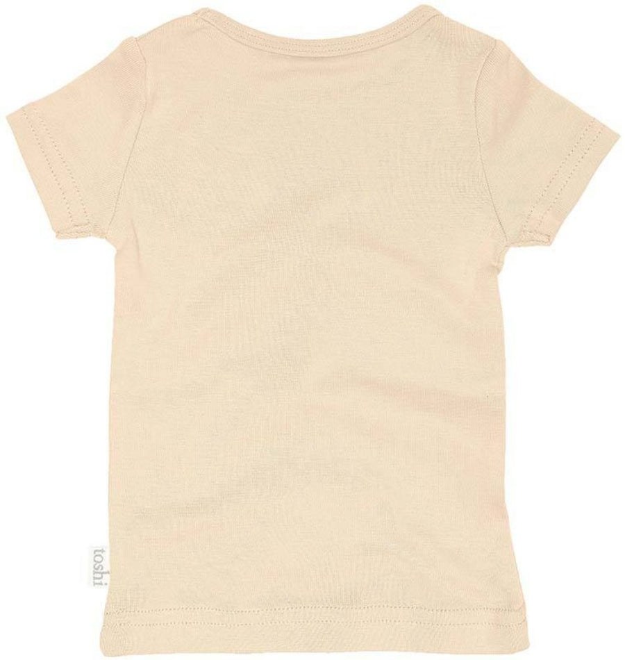 Toshi Dreamtime Organic Tee Short Sleeve Almond | Tops & T-Shirts | Bon Bon Tresor