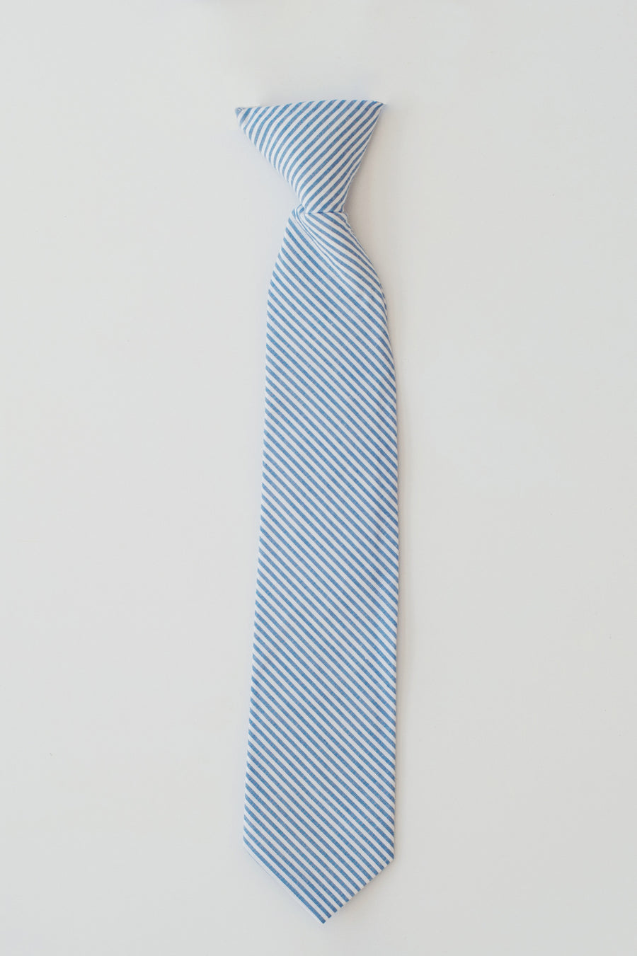 Foxy Fellow Finch Blue Stripe Neck Tie | Ties & Belts | Bon Bon Tresor