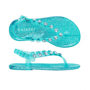 Holster Kids - Girls Glitter Daydream Clear Capri Sandal | Sandals | Bon Bon Tresor
