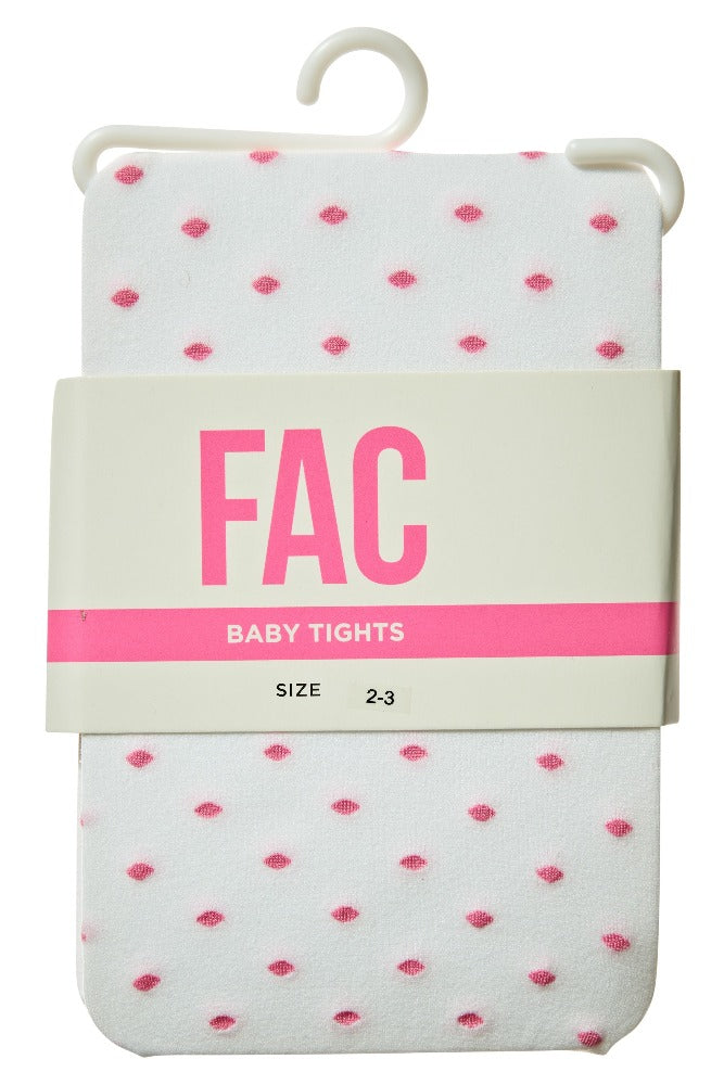 FAC - Nylon Tights White/Pink | Tights | Bon Bon Tresor