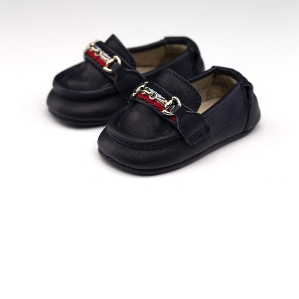 Kiddie Couture Piccoletto Moccasins Navy | Moccasins & Loafers | Bon Bon Tresor