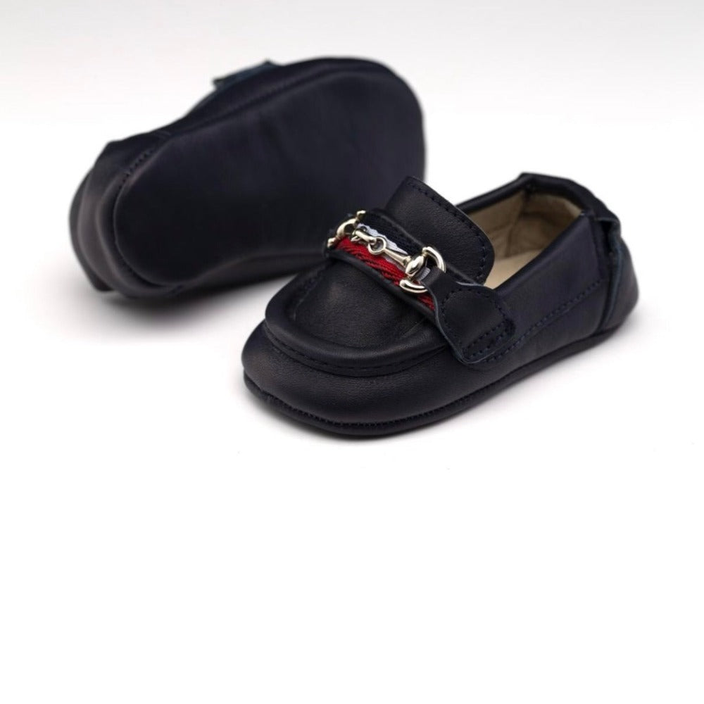 Kiddie Couture Piccoletto Moccasins Navy | Moccasins & Loafers | Bon Bon Tresor