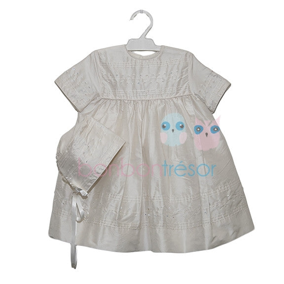 Christening - Baby Girl Silk with Swarovski Dress | Dresses | Bon Bon Tresor