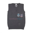 Alphabet Boys Grey Knit Vest | Tops & T-Shirts | Bon Bon Tresor