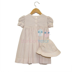 Christening - Baby Girl Pink Cotton Party Dress | Party Dresses | Bon Bon Tresor