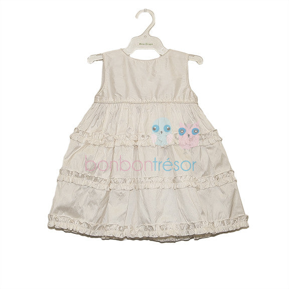 Christening - Baby Girl Silk Ruffle Dress | Dresses | Bon Bon Tresor
