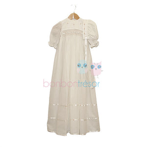 Christening - Baby Girl Smock Swiss Voile Gown | Gowns | Bon Bon Tresor
