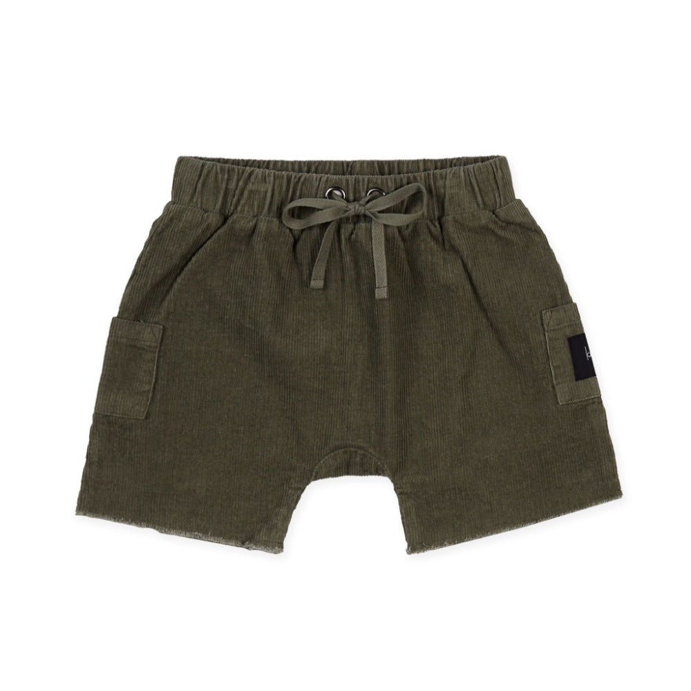 Kapow Kids Sage Corduroy Pocket Shorts | Pants & Shorts | Bon Bon Tresor