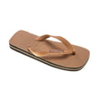 Damien Hall Boutique Kids Tan Thongs Rose Gold Badge | Flip Flops | Bon Bon Tresor