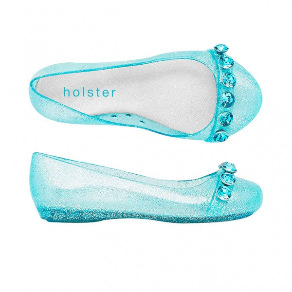 Holster Kids Girls Bejewelled Ballet Clear Capri Glitter