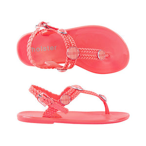 Holster kids - Girls St Tropez Jewel Coral Pink Sandal | Sandals | Bon Bon Tresor
