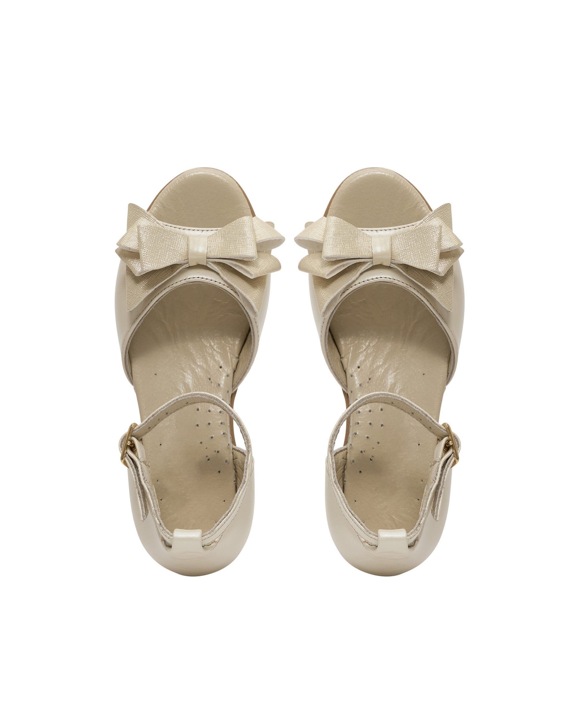 Kiddie Couture Girls Loretta Shoes - Beige | Dress Shoes | Bon Bon Tresor