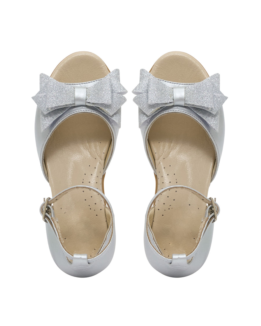 Kiddie Couture Loretta Shoes Silver | Dress Shoes | Bon Bon Tresor