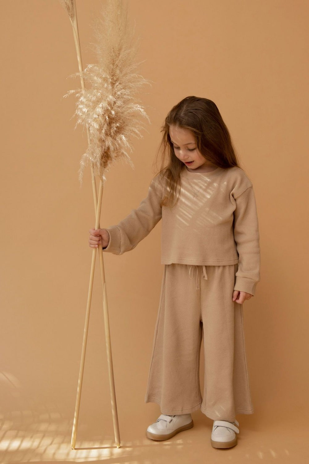 Kapow Kids Biscuit Waffle Cropped Sweater | Sweaters & Knitwear | Bon Bon Tresor