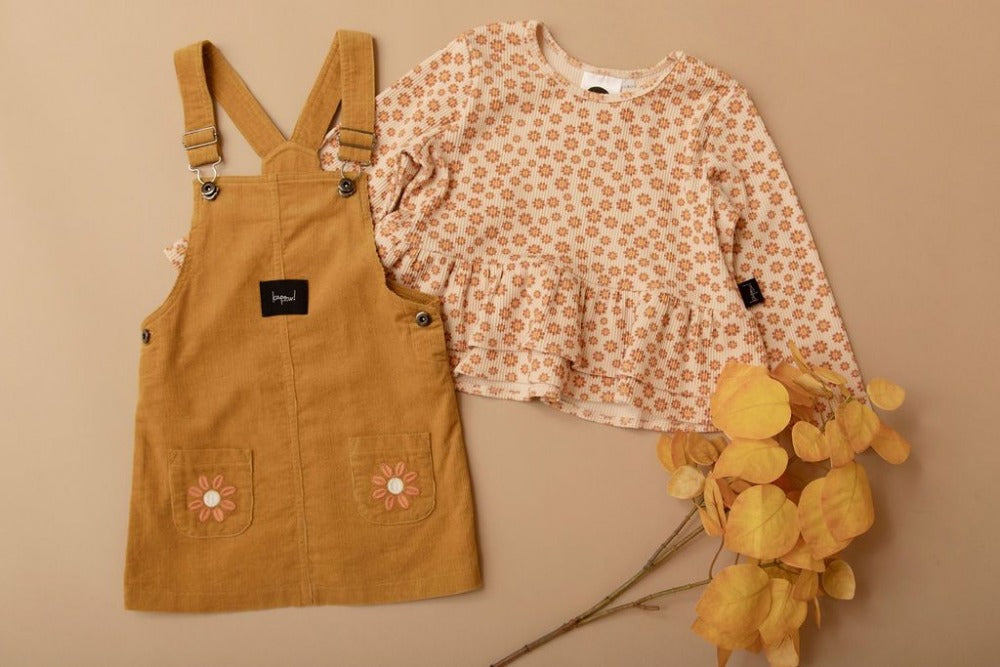Kapow Kids Fresh As A Daisy Peplum LS Top | Tops & T-Shirts | Bon Bon Tresor