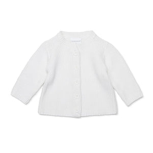 Marquise White Cotton Knitted Cardigan | Sweaters & Knitwear | Bon Bon Tresor