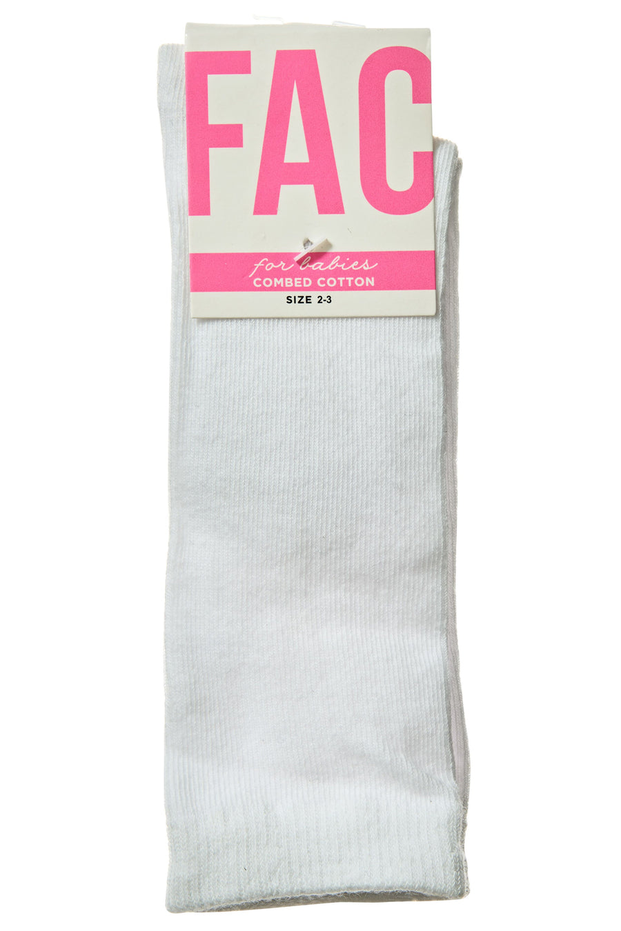 FAC - White Baby Combed Cotton Knee High Sock | Socks | Bon Bon Tresor