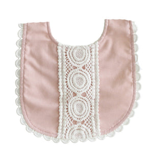Alimrose Designs Olivia Bib Pink Linen | Bib & Smocks | Bon Bon Tresor