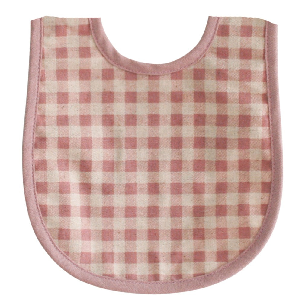 Alimrose Designs Bib Rose Check Linen | Bib & Smocks | Bon Bon Tresor