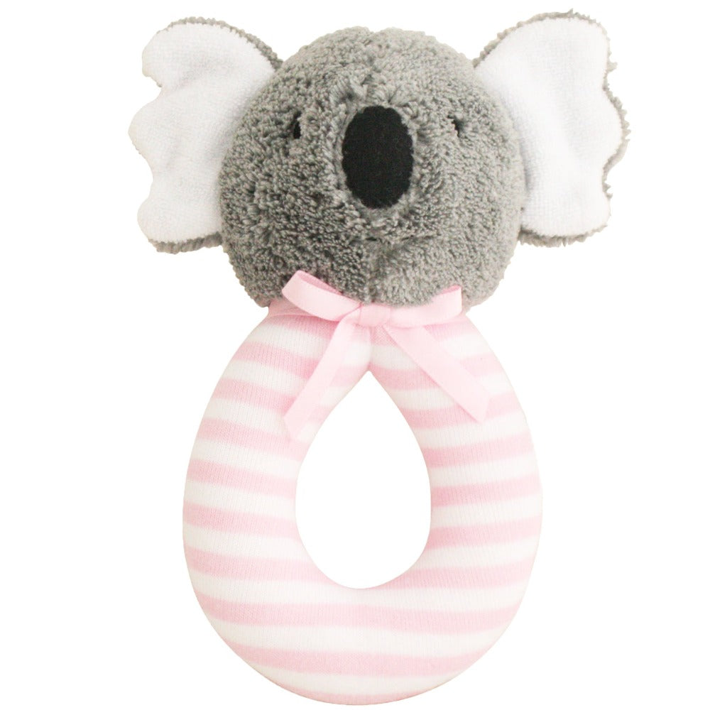Alimrose Designs Koala Grab Rattle Pink | Rattles & Squeakers | Bon Bon Tresor