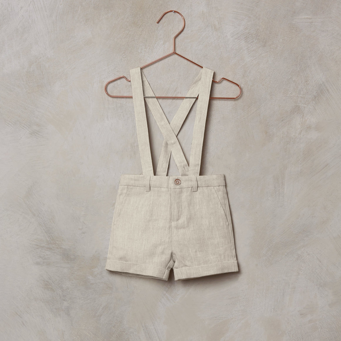 Noralee Suspender Short Linen | Suits & Sets | Bon Bon Tresor