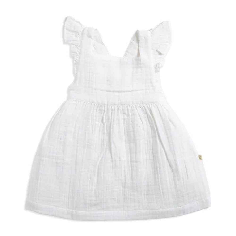 Tiny Twig White Crinkle Angel Dress with Bloomer | Dresses & Skirts | Bon Bon Tresor