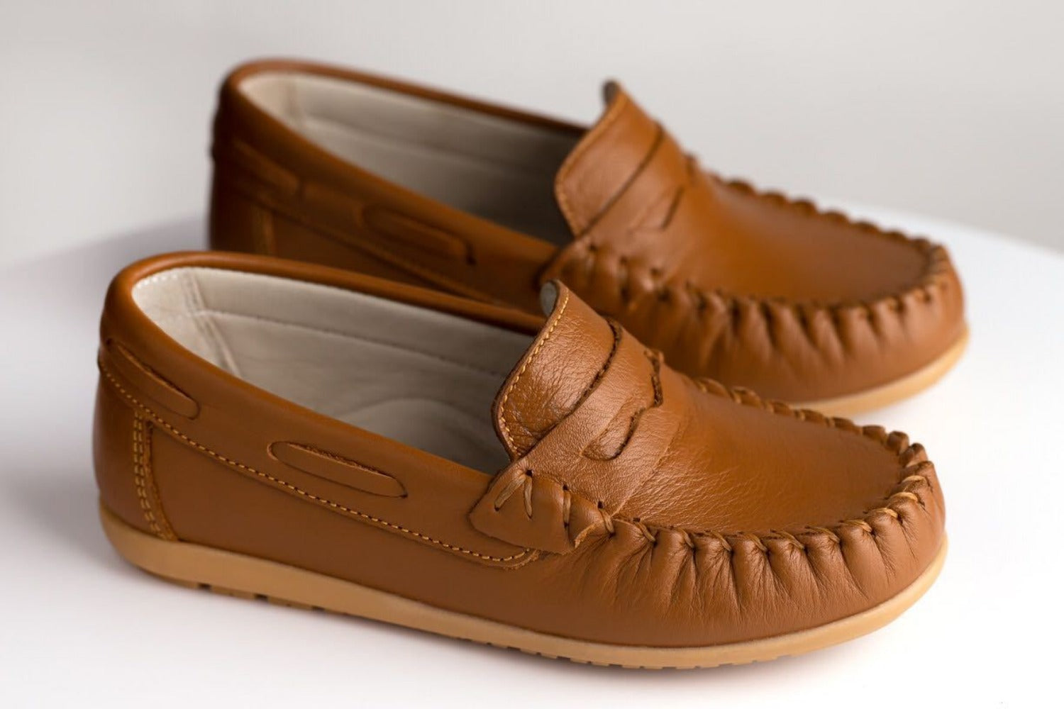 Kiddie Couture Tan Polo Loafers | Moccasins & Loafers | Bon Bon Tresor