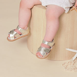 Pretty Brave Criss Cross Sandal Gold | Sandals | Bon Bon Tresor