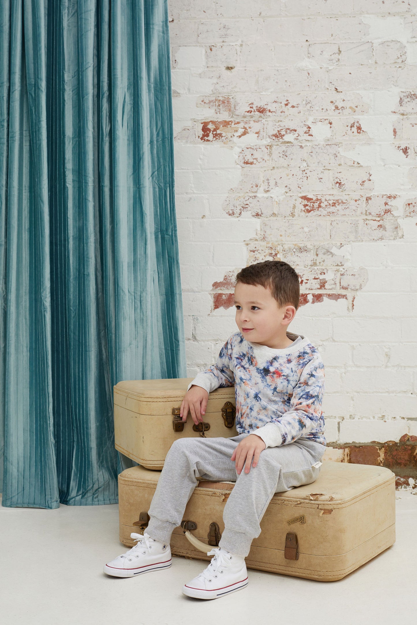 Kapow Kids Stonewash Grey Trackpants | Pants & Shorts | Bon Bon Tresor