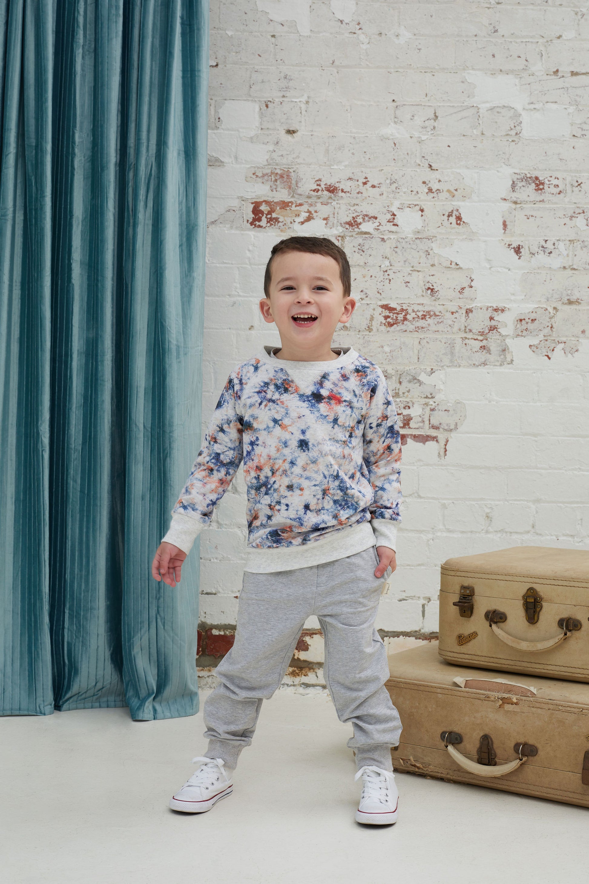 Kapow Kids Indigo Dye Sweater | Sweaters & Knitwear | Bon Bon Tresor