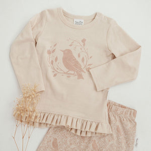 Aster and Oak Song Bird Print LS Tee | Tops & T-Shirts | Bon Bon Tresor