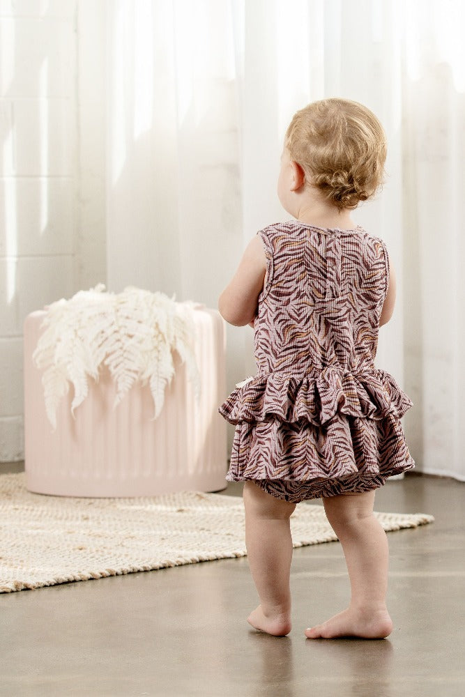 Kapow Kids Tigress Frill Romper | Rompers & Playsuits | Bon Bon Tresor