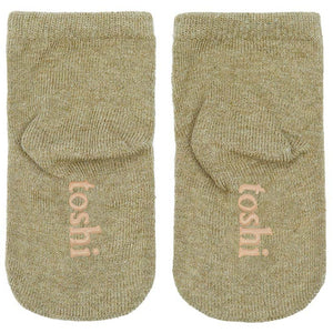 Toshi Organic Ankle Socks Dreamtime Olive | Socks | Bon Bon Tresor
