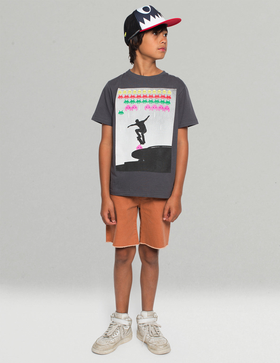 Munster Kids Orange RipOff Shorts | Pants & Shorts | Bon Bon Tresor